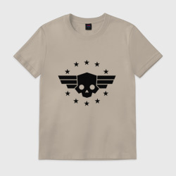 Мужская футболка хлопок Logo helldivers 2