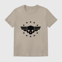 Мужская футболка хлопок Logo helldivers 2