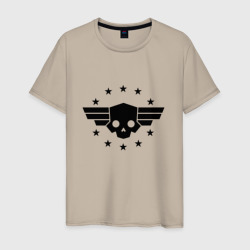 Мужская футболка хлопок Logo helldivers 2