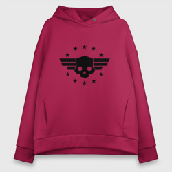 Женское худи Oversize хлопок Logo helldivers 2