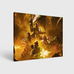 Холст прямоугольный Адские десантники в деле - helldivers 2