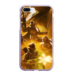 Чехол для iPhone 7Plus/8 Plus матовый Адские десантники в деле - helldivers 2