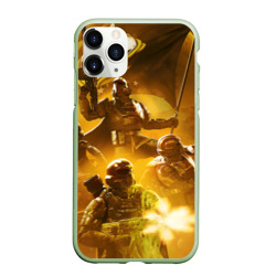 Чехол для iPhone 11 Pro матовый Адские десантники в деле - helldivers 2