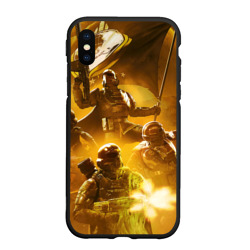 Чехол для iPhone XS Max матовый Адские десантники в деле - helldivers 2