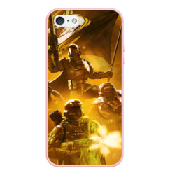 Чехол для iPhone 5/5S матовый Адские десантники в деле - helldivers 2