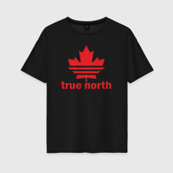 Женская футболка хлопок Oversize Истинный север