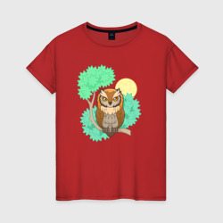 Милая маленькая сова – Женская футболка хлопок с принтом купить со скидкой в -20%