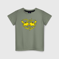 Love you Pikachu – Детская футболка хлопок с принтом купить со скидкой в -20%