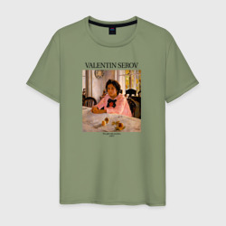 Девочка с персиками – Мужская футболка хлопок с принтом купить со скидкой в -20%