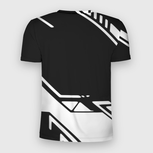 Мужская футболка 3D Slim с принтом Half life текстура геометрия, вид сзади #1