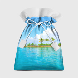 Экзотический отдых с лазурным морем – Подарочный 3D мешок с принтом купить со скидкой в -13%