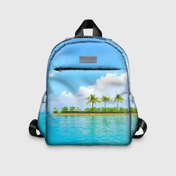 Экзотический отдых с лазурным морем – Детский рюкзак 3D с принтом купить со скидкой в -33%