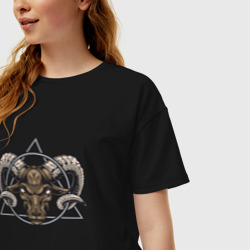 Женская футболка хлопок Oversize Овен знаки астрологии - фото 2