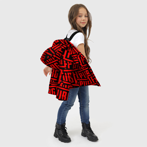 Зимняя куртка для девочек 3D с принтом PUBG pattern games, фото #4