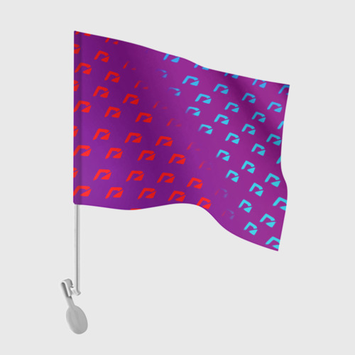 Флаг для автомобиля НФС лого градиент текстура