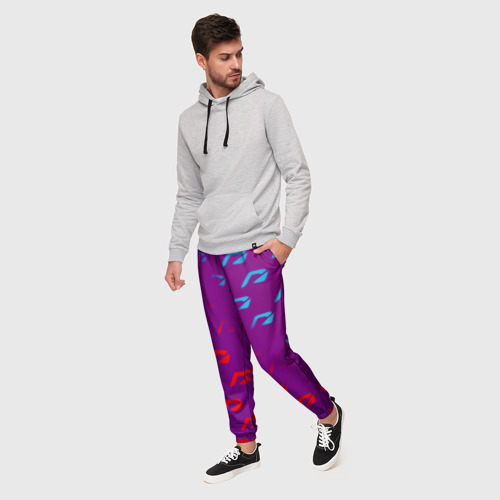 Мужские брюки 3D НФС лого градиент текстура, цвет 3D печать - фото 3