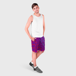 Мужские шорты 3D НФС лого градиент текстура - фото 2