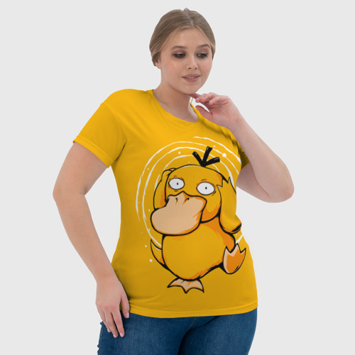 Женская футболка 3D Псидак желтая утка покемон, цвет 3D печать - фото 6
