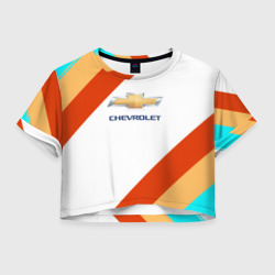 Женская футболка Crop-top 3D Chevrolet line