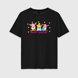 Женская футболка хлопок Oversize Гномы поздравляют с Пасхой