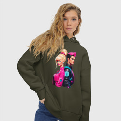 Женское худи Oversize хлопок Ken and Barbie - ai art - фото 2