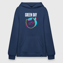 Худи SuperOversize хлопок Green Day rock star cat