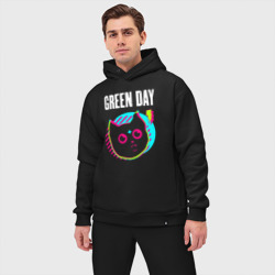 Мужской костюм oversize хлопок Green Day rock star cat - фото 2