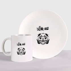 Набор: тарелка + кружка Blink 182 - rock panda