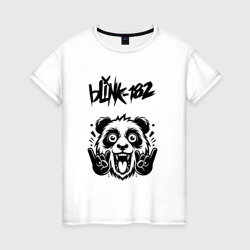 Женская футболка хлопок Blink 182 - rock panda