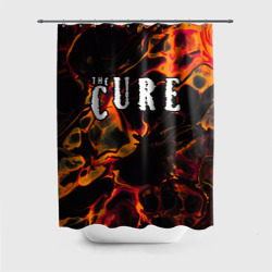 Штора 3D для ванной The Cure red lava