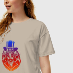 Женская футболка хлопок Oversize Логотип чумного доктора  - фото 2