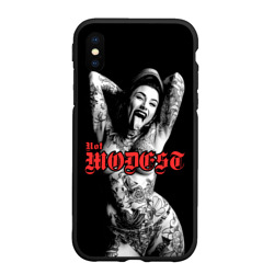 Чехол для iPhone XS Max матовый Not modest tattoo girl