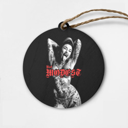 Деревянная игрушка круг Not modest tattoo girl