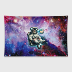 Флаг-баннер Brave cat in space - ai art
