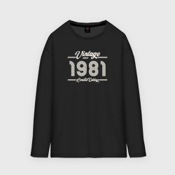 Женский лонгслив oversize хлопок Лимитированный выпуск 1981