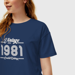 Женская футболка хлопок Oversize Лимитированный выпуск 1981 - фото 2