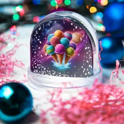 Игрушка Снежный шар Космическое мороженое волшебное - фото 2