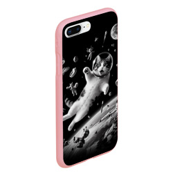 Чехол для iPhone 7Plus/8 Plus матовый Офигевший котейка в безвоздушном пространстве - фото 2