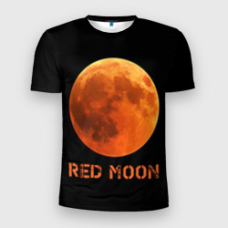 Мужская футболка 3D Slim The red moon