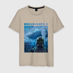 Мужская футболка хлопок ПТСР адских десантников - helldivers 2