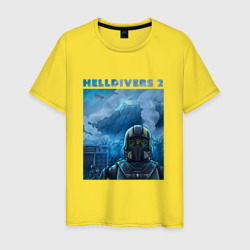 Мужская футболка хлопок ПТСР адских десантников - helldivers 2