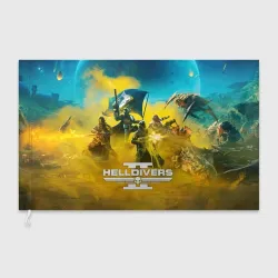 Флаг 3D Адские десантники против жуков - helldivers 2