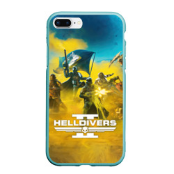 Чехол для iPhone 7Plus/8 Plus матовый Адские десантники против жуков - helldivers 2