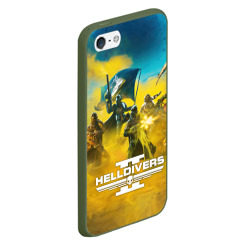 Чехол для iPhone 5/5S матовый Адские десантники против жуков - helldivers 2 - фото 2