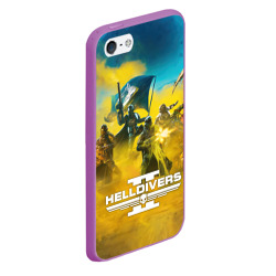 Чехол для iPhone 5/5S матовый Адские десантники против жуков - helldivers 2 - фото 2