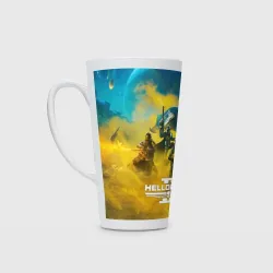 Кружка Латте Адские десантники против жуков - helldivers 2