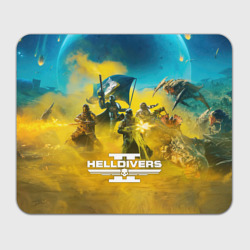 Прямоугольный коврик для мышки Адские десантники против жуков - helldivers 2