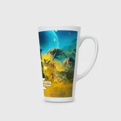Кружка Латте Адские десантники против жуков - helldivers 2 - фото 2