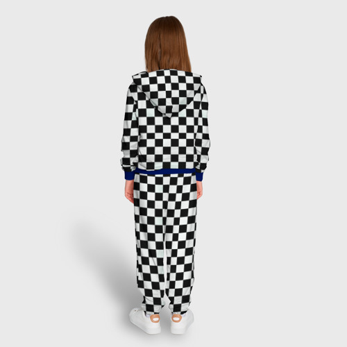 Детский костюм 3D Шахматный паттерн доска, цвет синий - фото 6