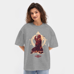 Женская футболка Oversize хлопок texturе Адские десантники с супер земли Helldivers - фото 2